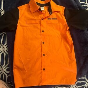 Harley-Davidson Boys Orange and Black Casual Shirt